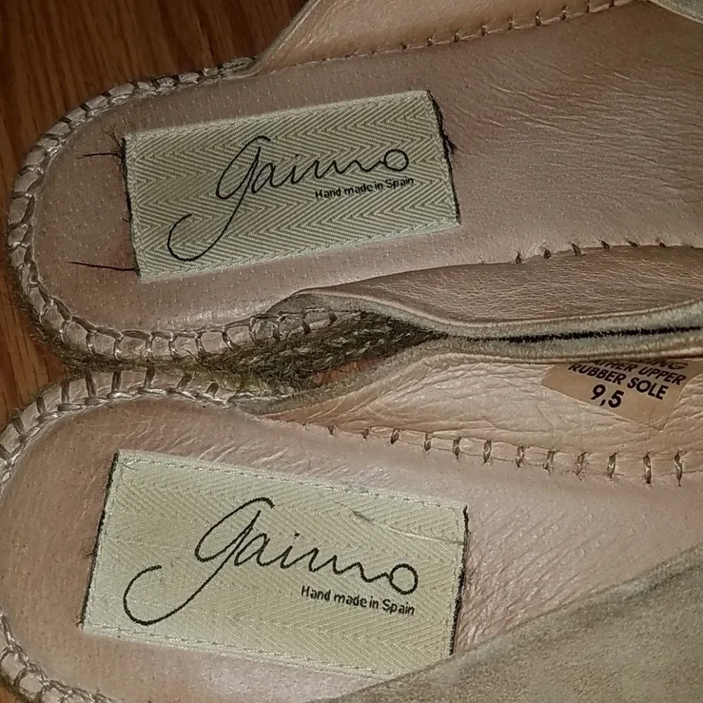 Gaimo Rolling Espadrilles mules made in Spain Sz 9.5
